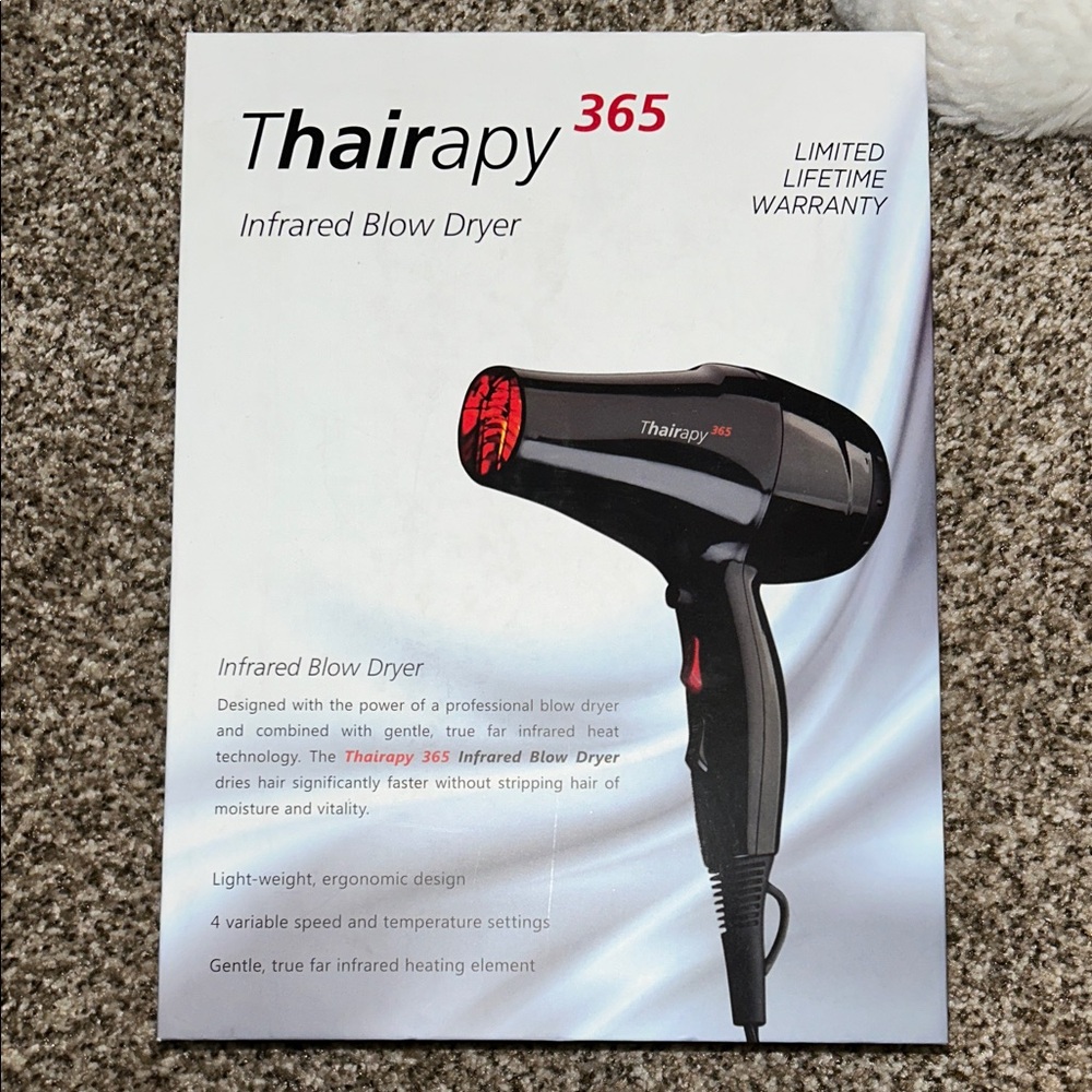 Infrared Blow Dryer - Black and Red